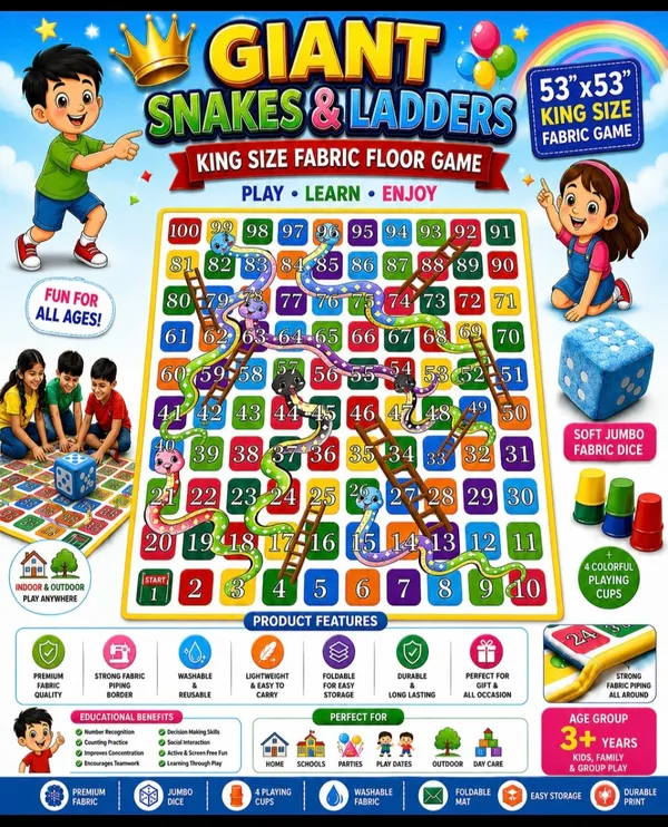 Giant_Multicolor_Fabric_Snakes_And_Ladders_Floor_Game