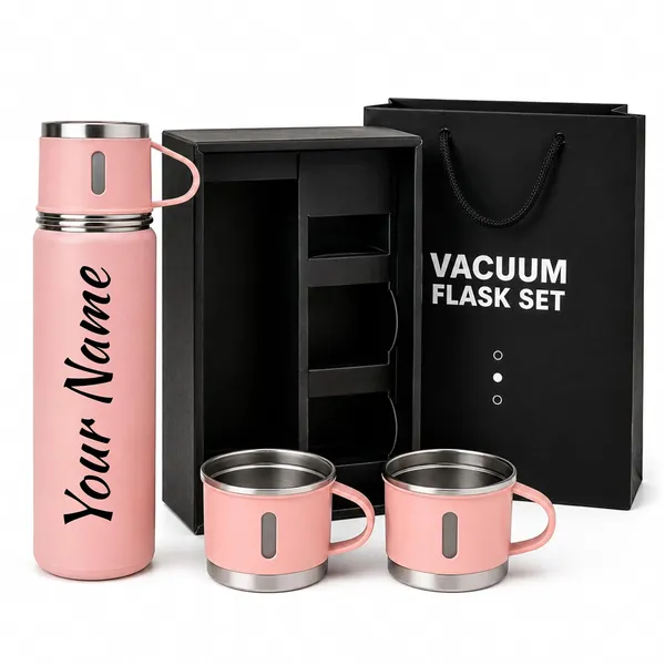 Stainless_Steel_Pink_Vacuum_Flask_Set
