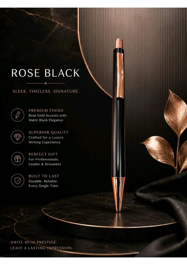 Black_Rose_Gold_Ballpoint_Pen