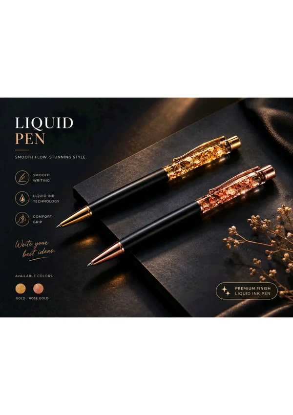 Gold_And_Rose_Gold_Liquid_Ink_Pens
