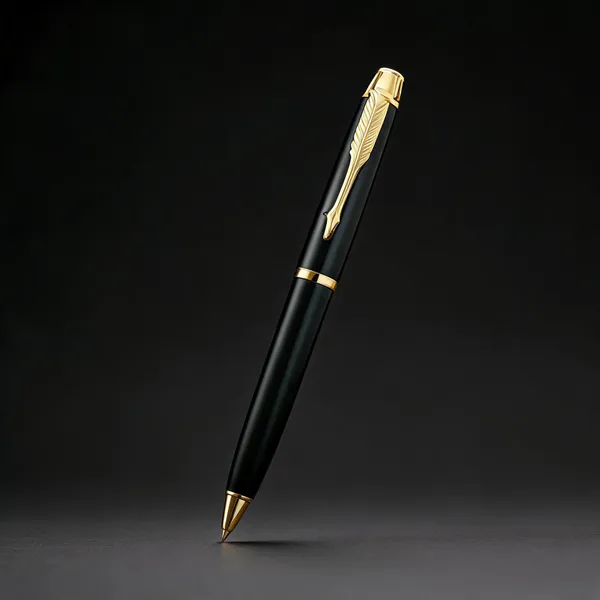 Black_Gold-Tone_Feather_Clip_Decorative_Metal_Pen