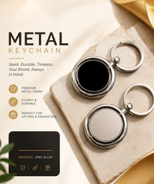 Silver_Zinc_Alloy_Round_Metal_Keychain_for_Everyday_Use