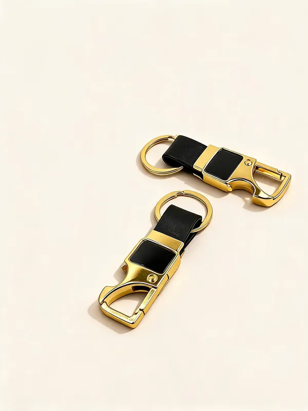 Black_&_Gold_Metal_Personalized_Keychain_Set_Of_2