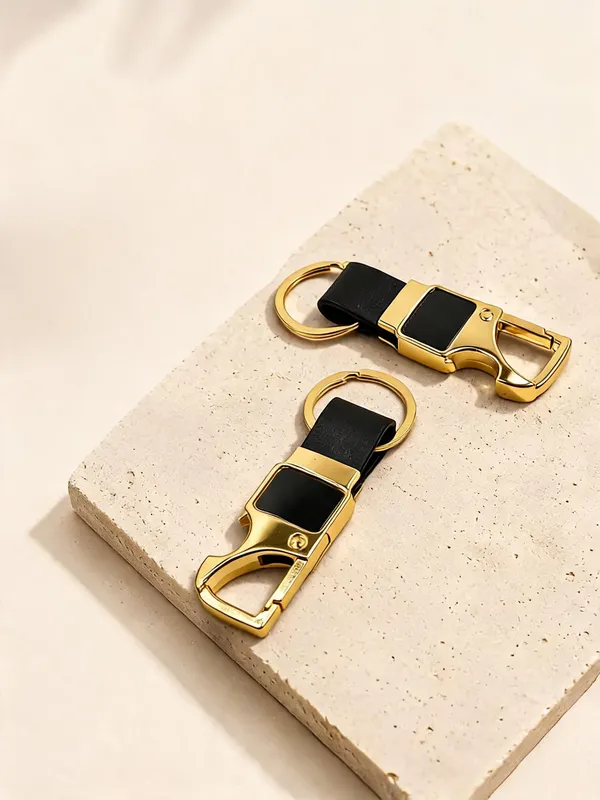 Black_&_Gold_Metal_Personalized_Keychain_Set_Of_2