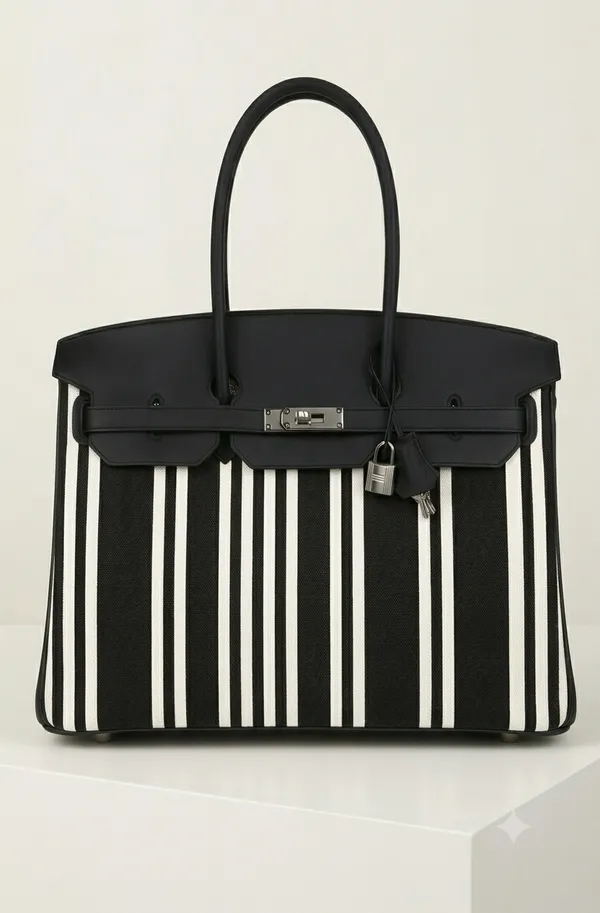 Black_Striped_Structured_Handbag_for_Women