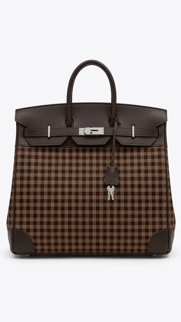 Brown_Checkered_Structured_Handbag_for_Men
