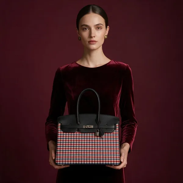Multicolor_Fabric_Plaid_Tote_Bag_for_Women