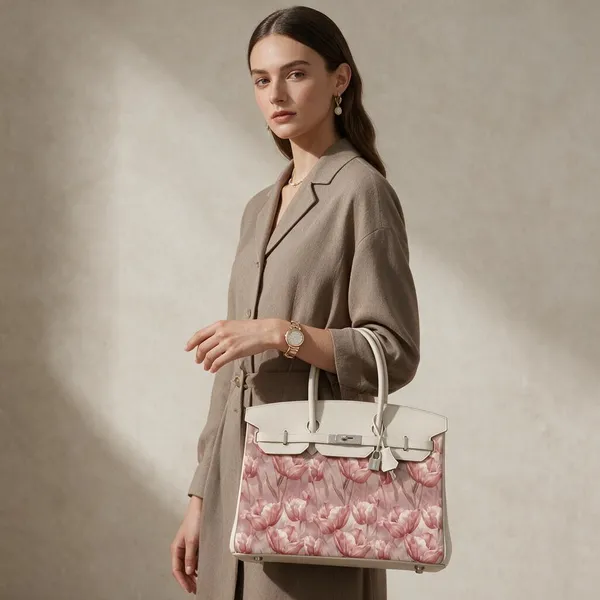 Pink_Floral_Print_Structured_Tote_Handbag_for_Women