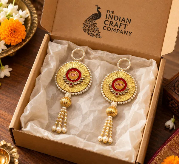 Gold_Tone_Shubh_Labh_Pearl_Door_Hanging_Set