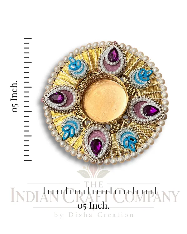 Metal_Festive_Embellished_Round_Diya_Holder
