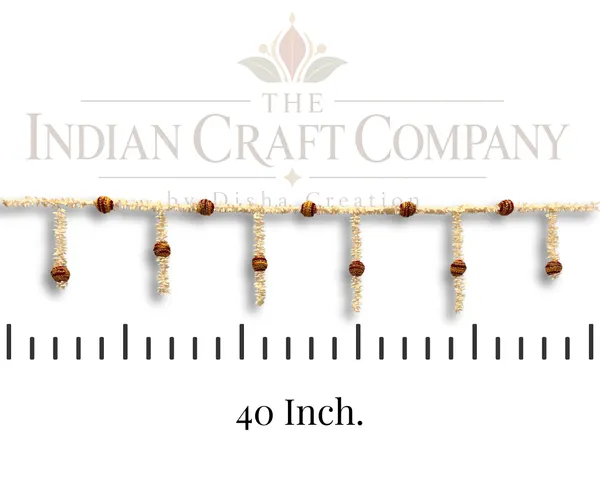 Cream_Traditional_Floral_Beaded_Toran_Door_Hanging