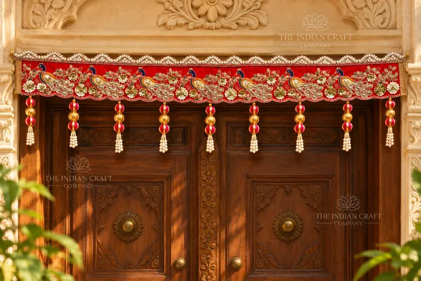 Red_Embroidered_Traditional_Floral_Door_Toran