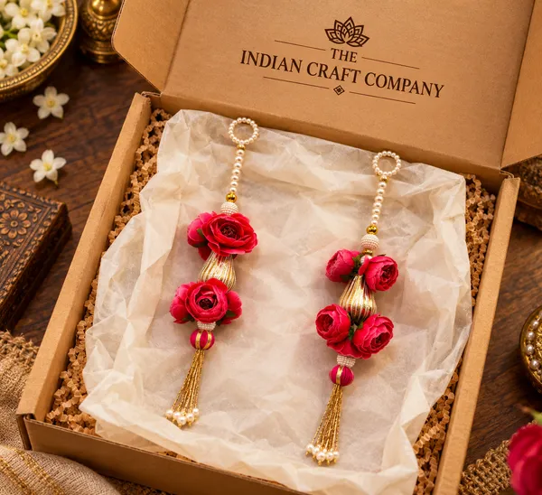 Red_Traditional_Floral_Door_Hanging_Toran