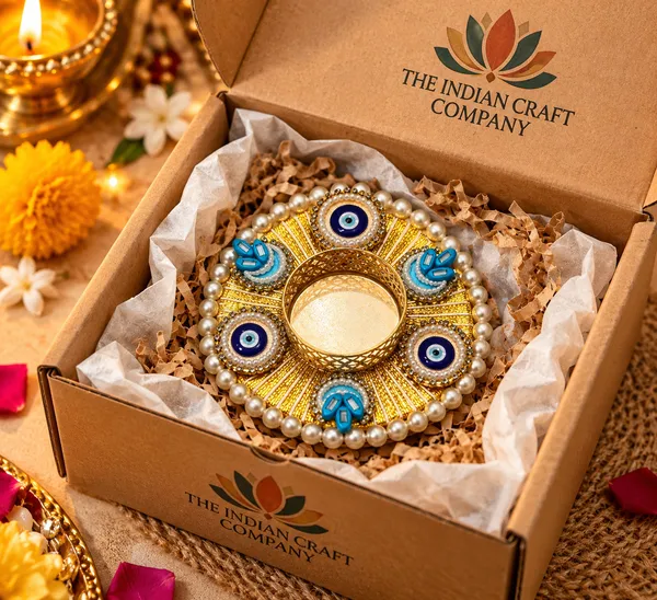 Metal_Festive_Embellished_Tealight_Diya_Holder