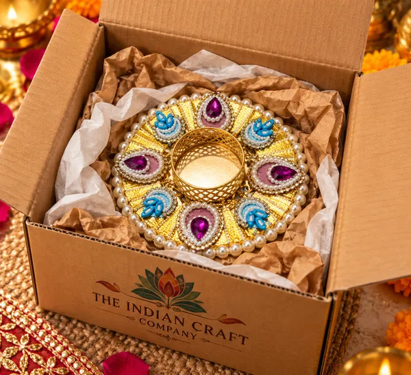 Metal_Festive_Embellished_Round_Diya_Holder