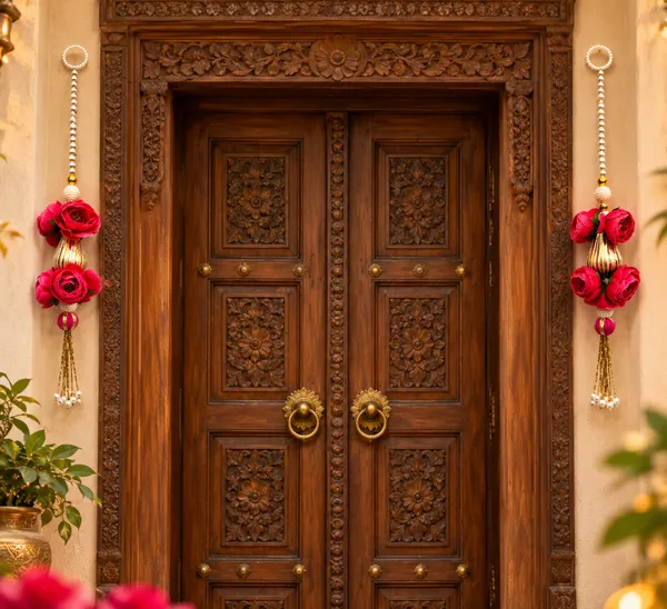 Red_Traditional_Floral_Door_Hanging_Toran