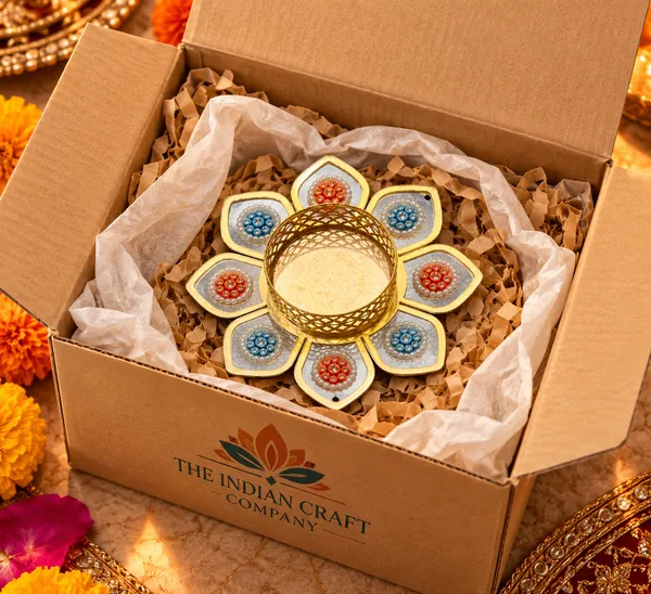 Metal_Festive_Floral_Embellished_Diya