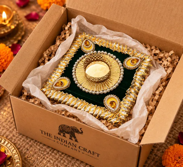 Metal_Festive_Embellished_Diya_Thali