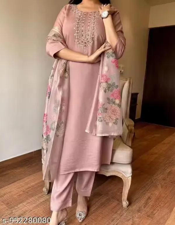 Pink_Embroidered_Straight_Fit_Kurta_Set_For_Women