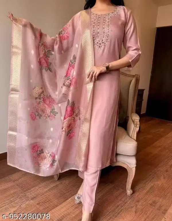 Pink_Embroidered_Straight_Fit_Kurta_Set_For_Women