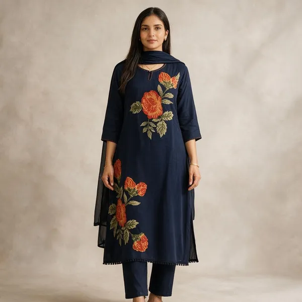 Black_Embroidered_Salwar_Suit_Set_For_Women