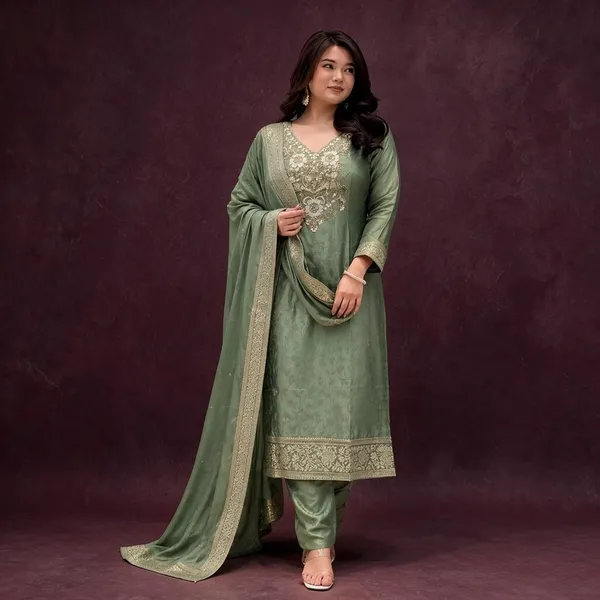 Green_Embroidered_Straight_Kurta_Set_For_Women