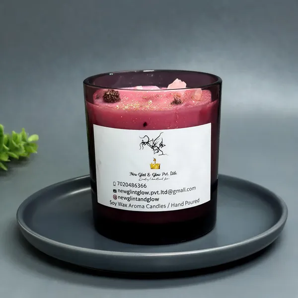 Soy_Wax_Pink_Botanical_Aromatherapy_Glass_Jar_Candle