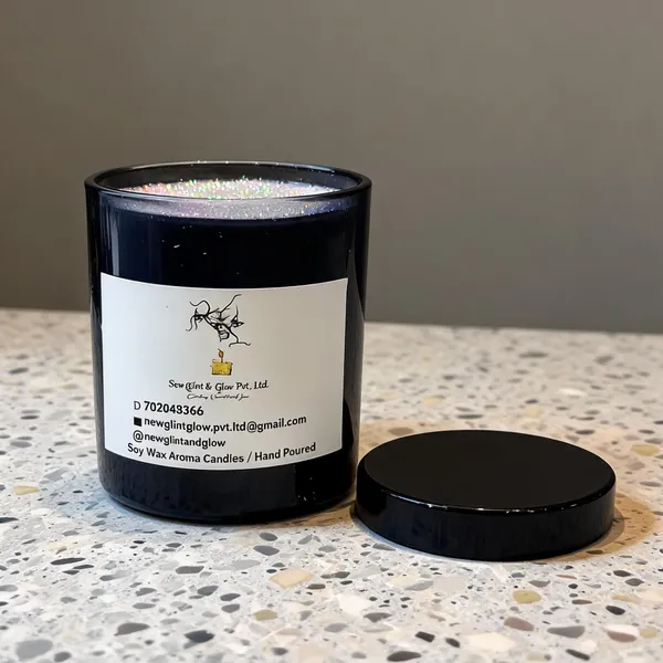 Soy_Wax_Blue_Glitter_Aroma_Glass_Jar_Candle