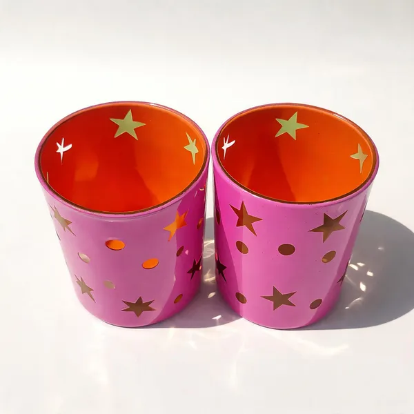 Metal_Pink_Star_Cut-Out_Pattern_Candle_Holder_Set