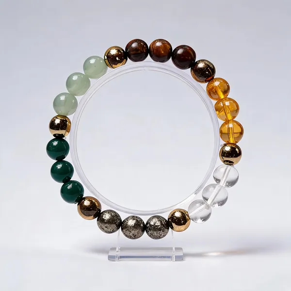 Multicolor_Natural_Crystal_Beaded_Stretch_Bracelet