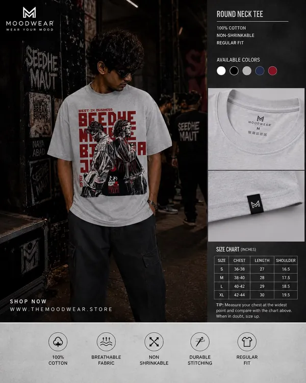 Seedhe_Maut_Graphic_T_Shirt_Gray_Cotton