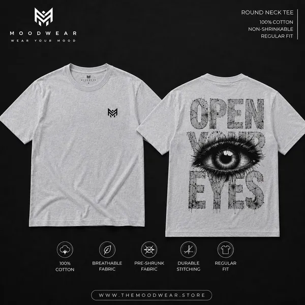 Open_Your_Eyes_Graphic_T_Shirt_Nbsp_Gray_Cotton