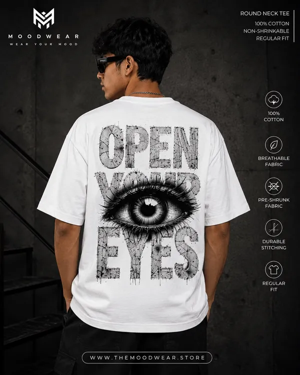 Open_Your_Eyes_Graphic_T_Shirt_Nbsp_White_Cotton