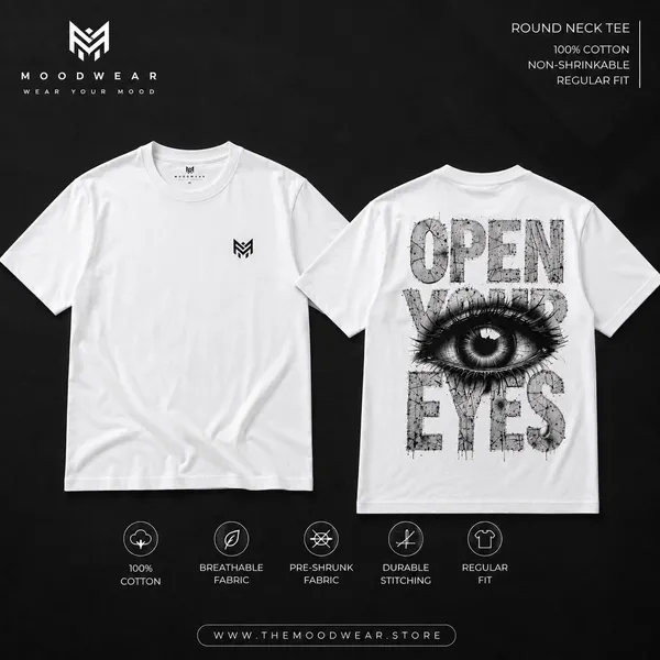 Open_Your_Eyes_Graphic_T_Shirt_Nbsp_White_Cotton