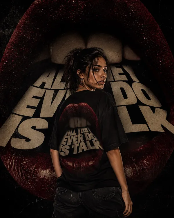 All_The_Ever_Do_Is_Talk_Graphic_T_Shirt_Black_Cotton