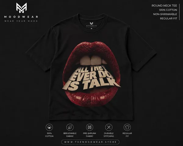 All_The_Ever_Do_Is_Talk_Graphic_T_Shirt_Gray_Cotton