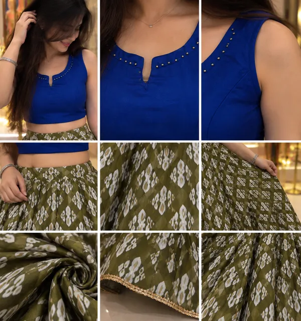Olive_Green_Printed_Chaniya_Choli_Festive_Collection_Free_Size_Cotton