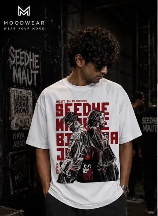 White_Cotton_Graphic_Seedhe_Maut_T-Shirt_For_Men