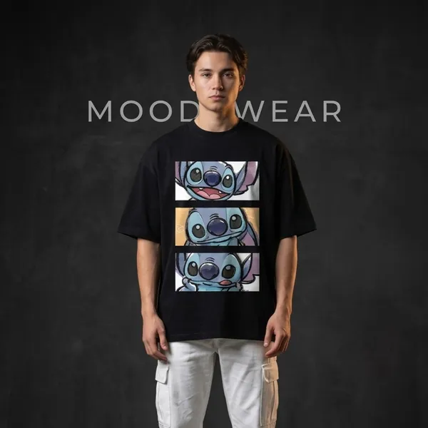 Black_Cotton_Graphic_Alien_Kid_T-Shirt_For_Men