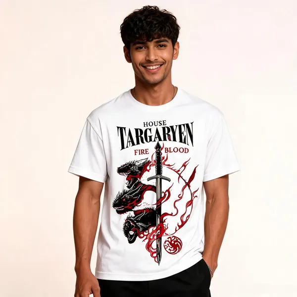 White_Cotton_Game_Of_Thrones_Graphic_T-Shirt_For_Men
