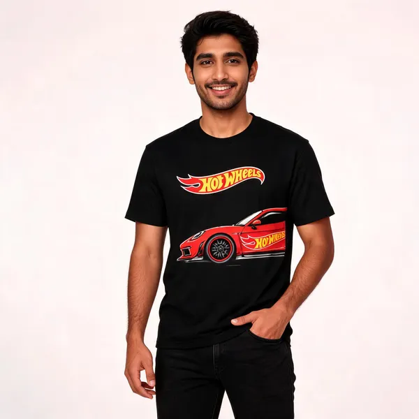Black_Cotton_Hot_Wheels_Graphic_T-Shirt_For_Men