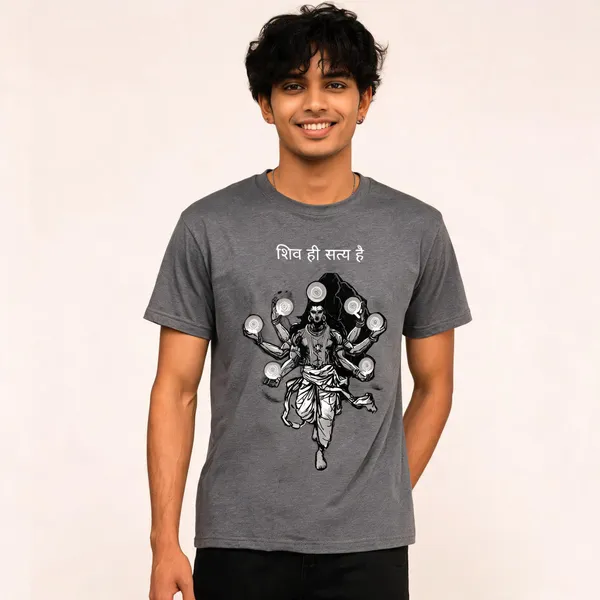 Grey_Cotton_Nataraja_Graphic_T-Shirt_For_Men