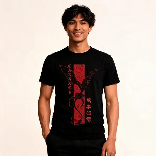 Black_Cotton_Caraxes_Dragon_Graphic_T-Shirt_For_Men
