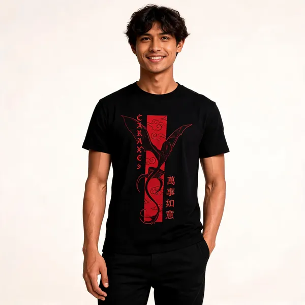 Black_Cotton_Caraxes_Dragon_Graphic_T-Shirt_For_Men