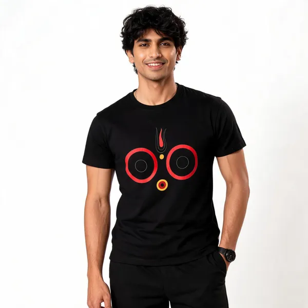 Black_Cotton_Jagannath_Spiritual_Graphic_T-Shirt_For_Men