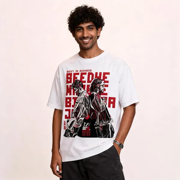 White_Cotton_Graphic_Seedhe_Maut_T-Shirt_For_Men