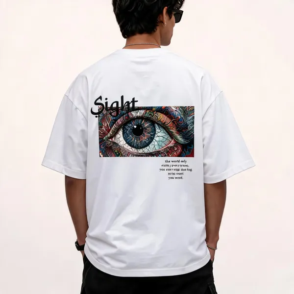 White_Cotton_Oversized_Sight_Graphic_T-Shirt_For_Men