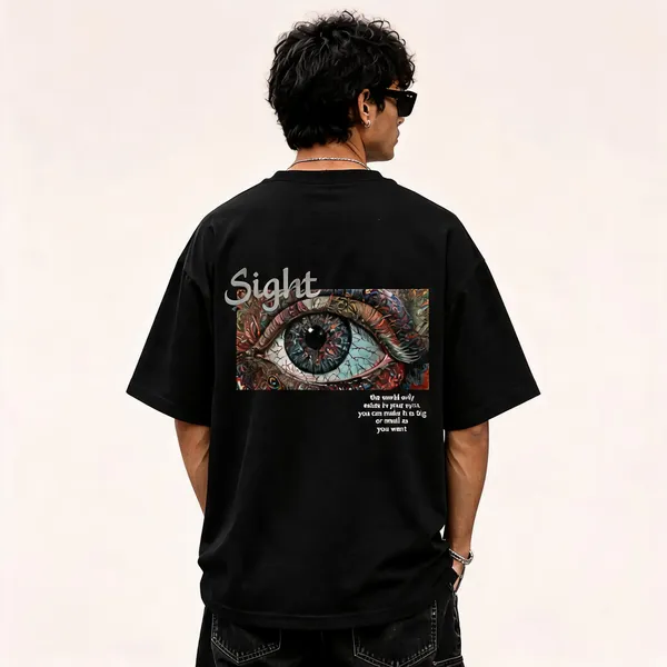Black_Cotton_Oversized_Sight_Graphic_T-Shirt_For_Men