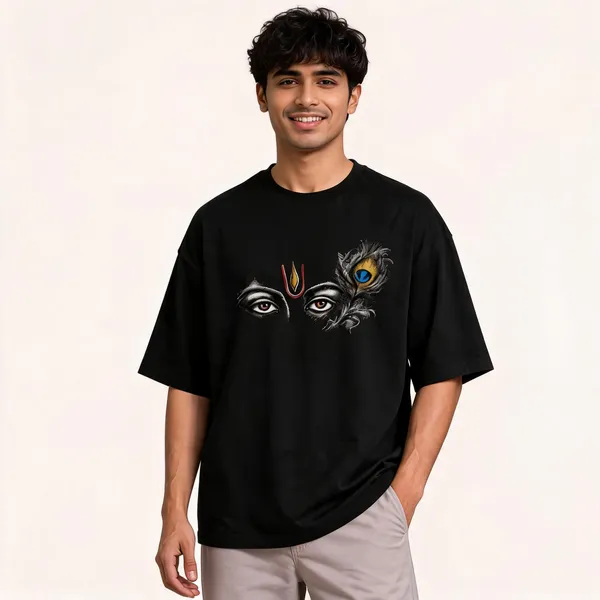 Black_Cotton_Oversized_Divine_Vision_Graphic_T-Shirt_For_Men