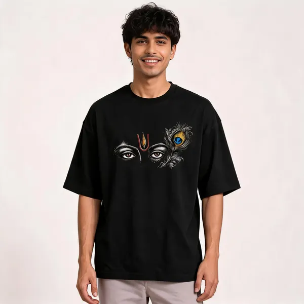 Black_Cotton_Oversized_Divine_Vision_Graphic_T-Shirt_For_Men